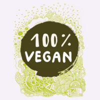 100% Vegan Women's Maple Crew Neck Tee Design